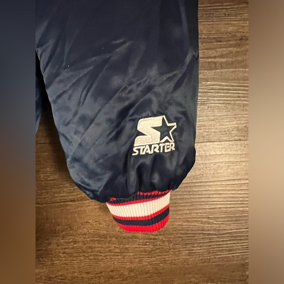 MLB Starter Diamond Collection Cleveland Indians Bomber Warm Satin Jacket XL‎ G7 - Picture 6 of 16